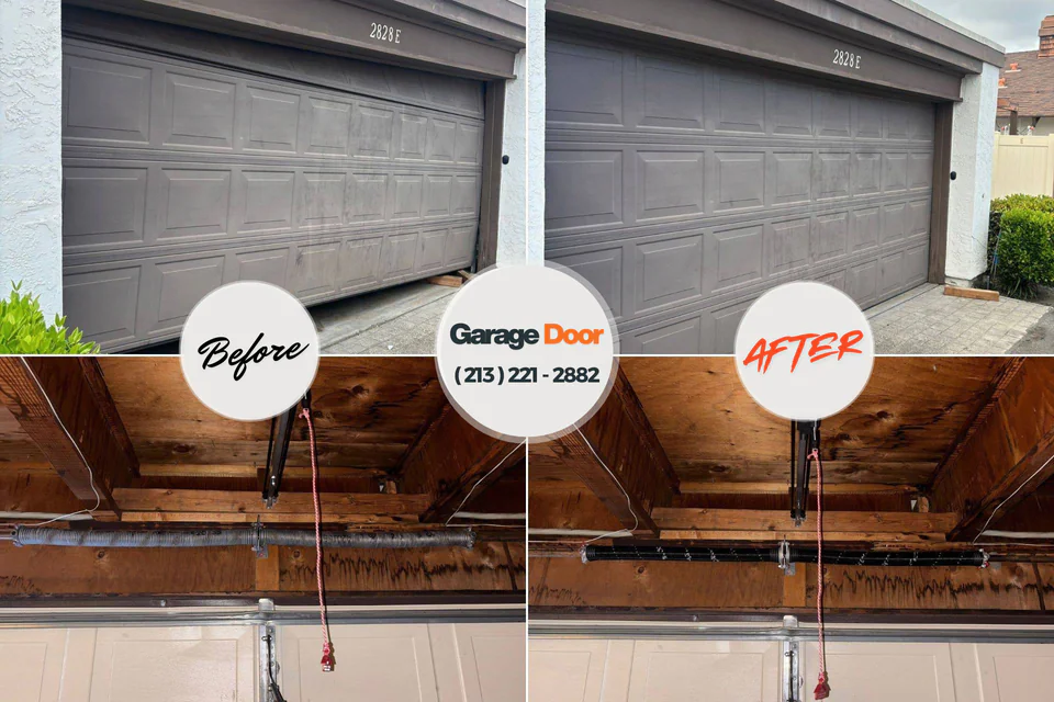 Before and after: garage door repair University of Virginia, VA